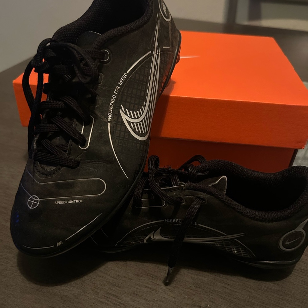 Kids size 1 Nike Cleats. Worn for 8 games. Still in good condition.